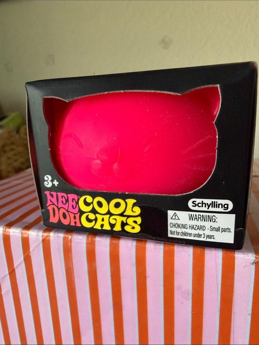 NeeDoh Cool Cats Squishy Cat Stress Toy - Hot Pink